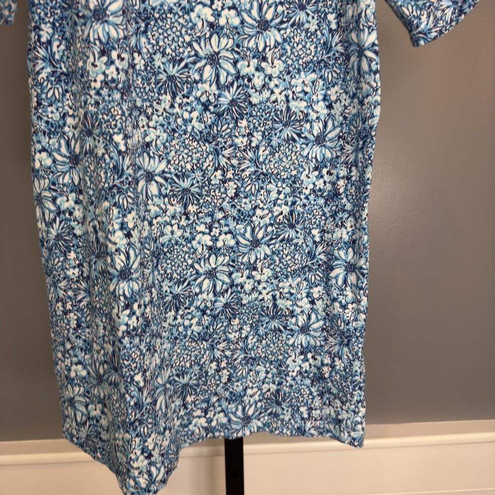 Lilly Pulitzer Girls Mini Belden Dress Size L Cumulus Blue Blooming Together - Picture 3 of 8